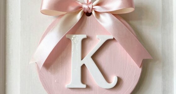 paint ribbon monogram doorhanger