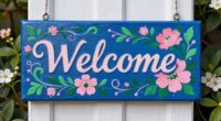 painted entryway welcome sign