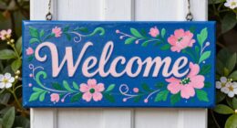 painted entryway welcome sign