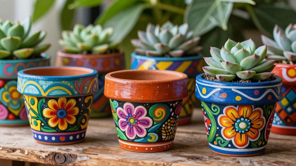 personalized artistic plant pots
