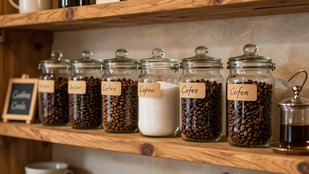 personalized coffee jar storage
