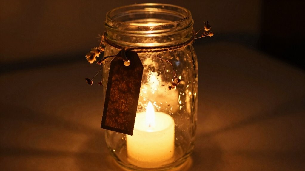 personalized rustic lantern accents