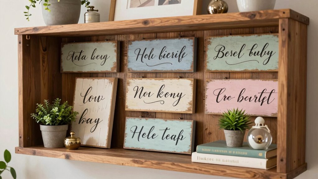 personalized shelf sign ideas