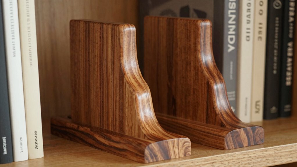 personalized wooden bookends design