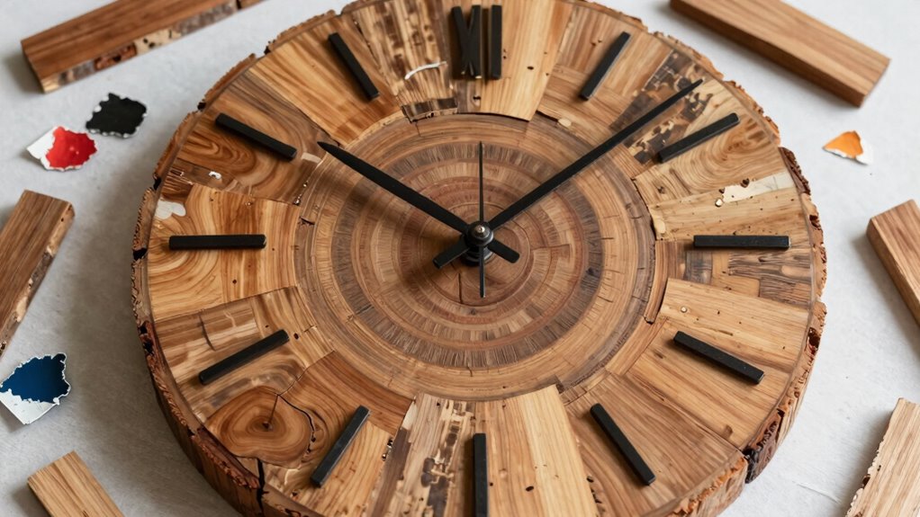 reclaimed wood clock decor