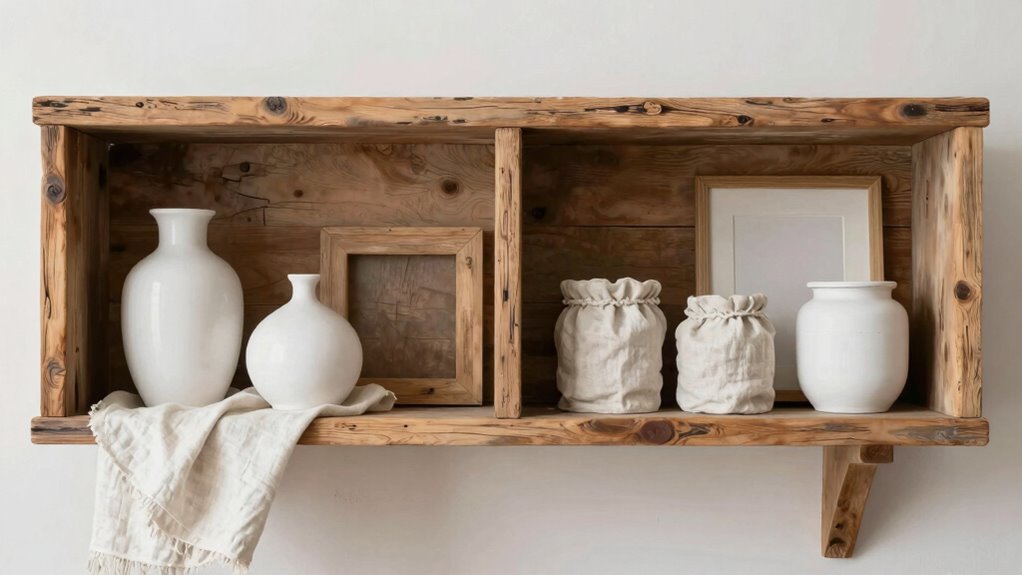 reclaimed wood linen accents