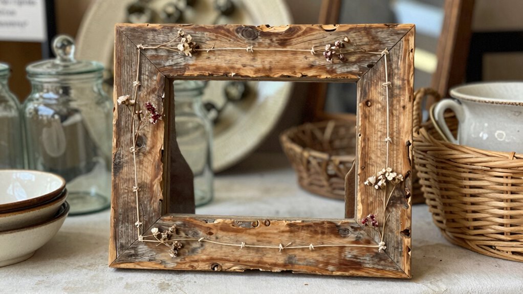 reclaimed wood photo frames