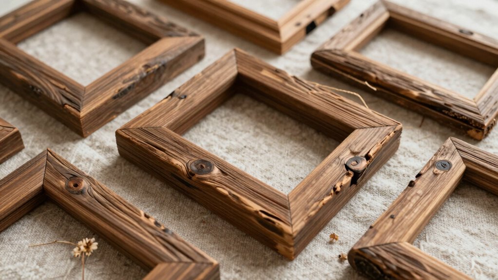 rustic reclaimed wood frames