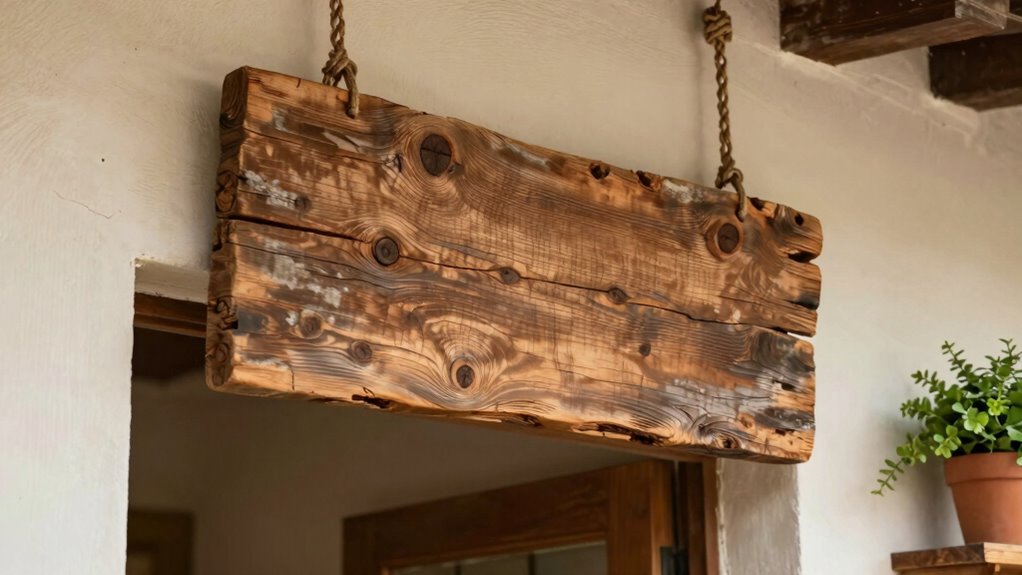 rustic welcome sign decor