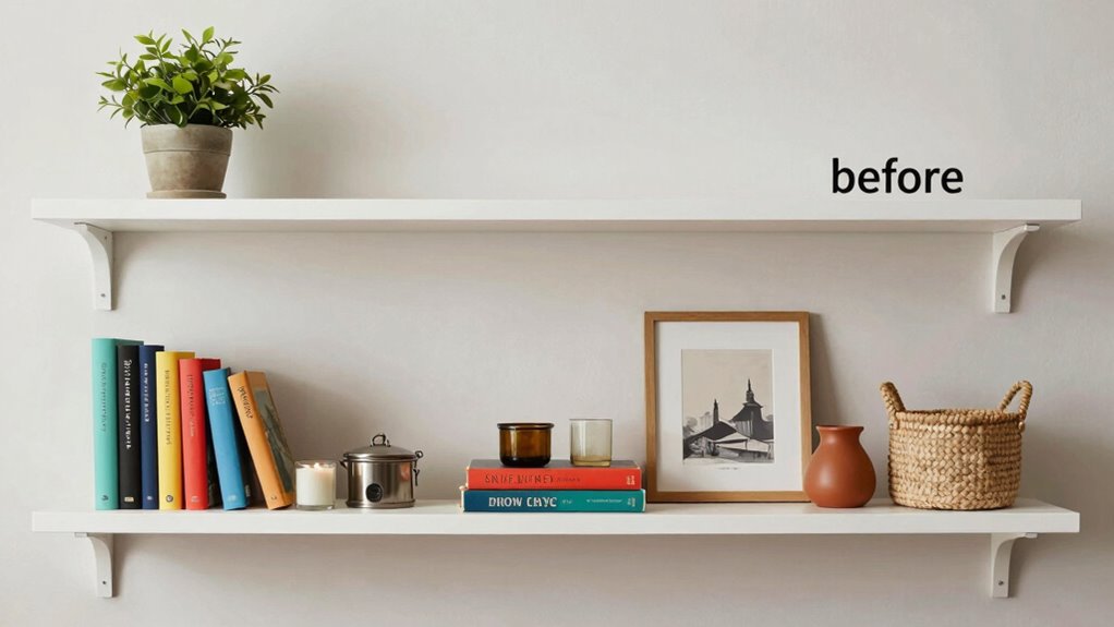 shelf makeover inspiration