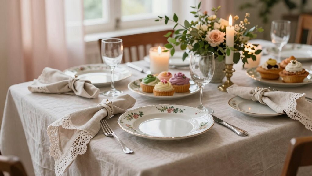 soft harmonious brunch setting