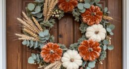 soft neutral fall wreath