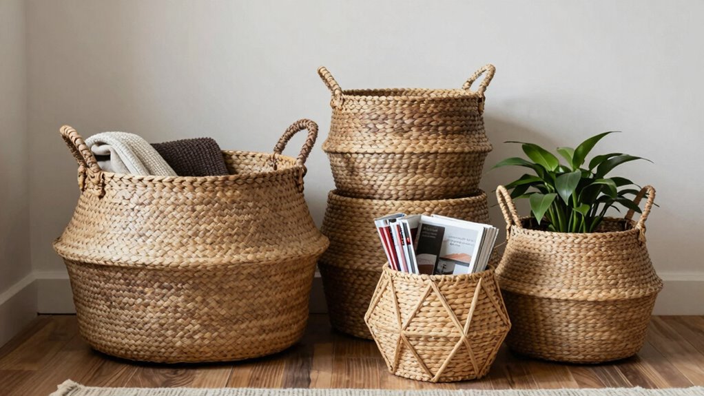 stylish natural woven storage