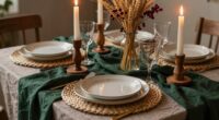 subtle autumn table decorations