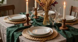 subtle autumn table decorations