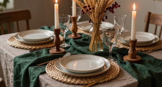 subtle autumn table decorations