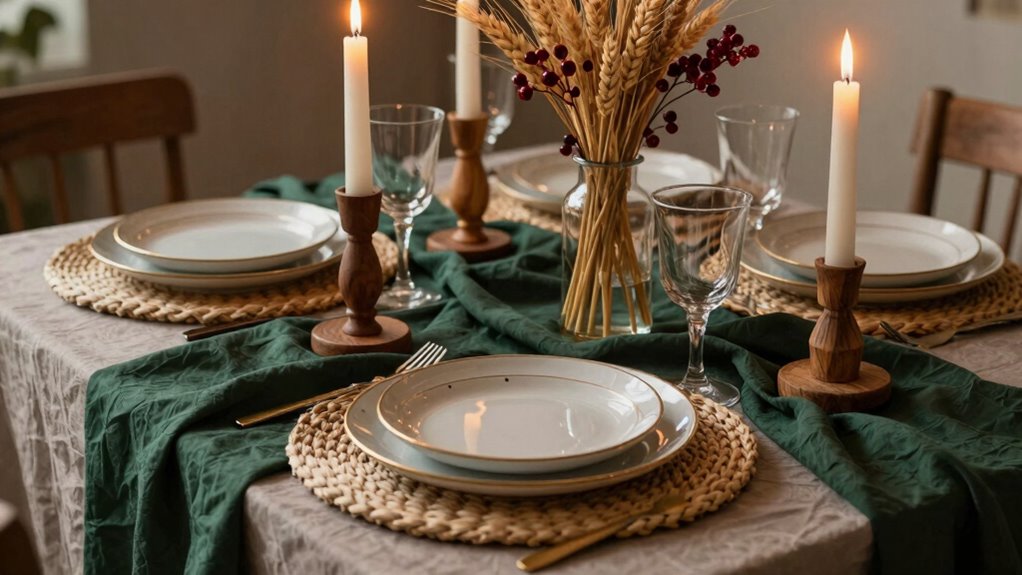 subtle autumn table decorations