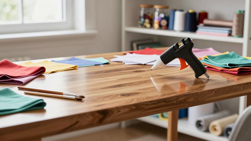 supportive organized crafting workspace