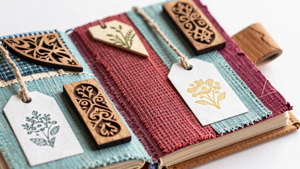 textured colorful layered collage