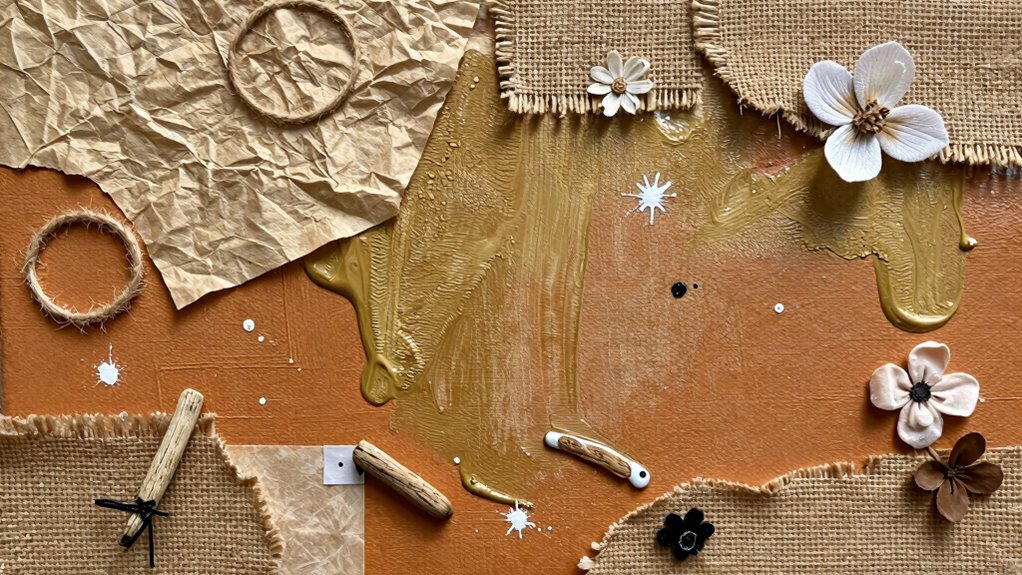 textured layered mixed media