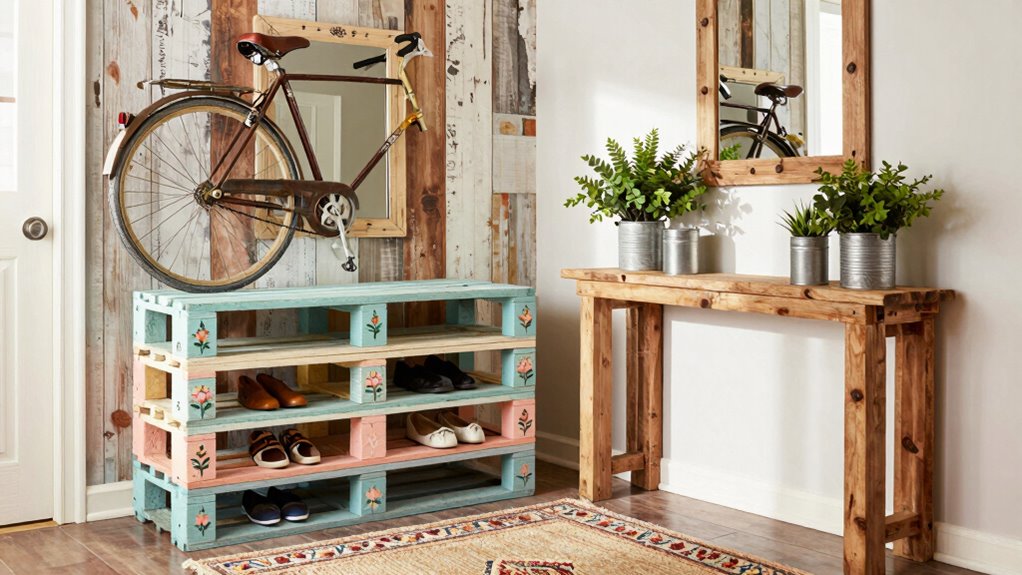 upcycled eco friendly entryway decor