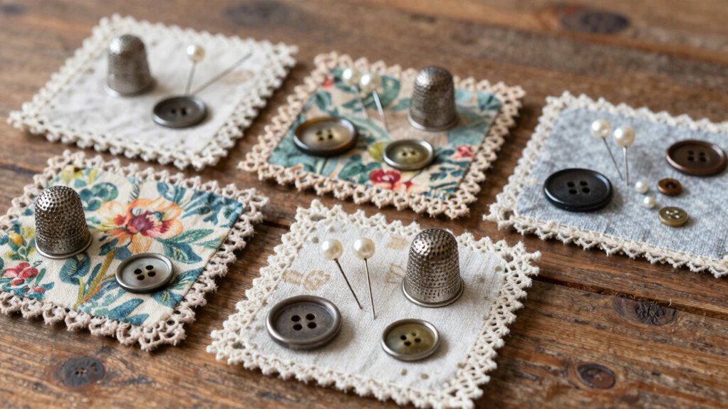 vintage fabric coaster craft
