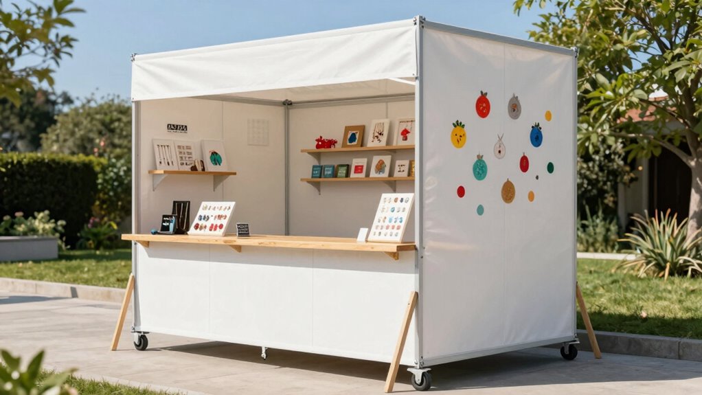 vintage inspired portable craft booth