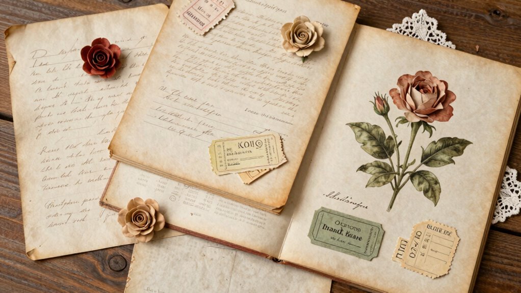 vintage layered ephemera embellishments