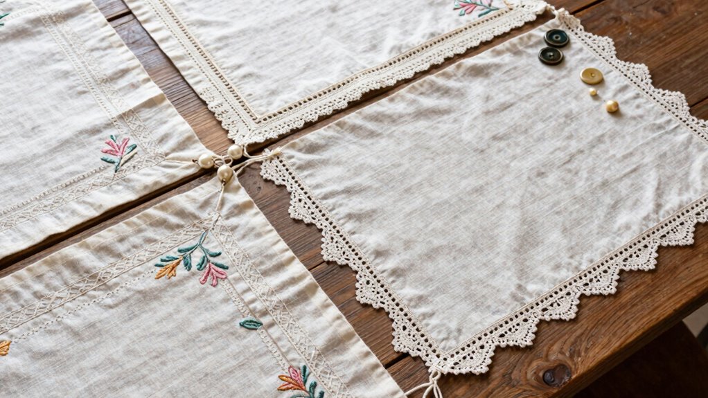 vintage linens into elegant decor