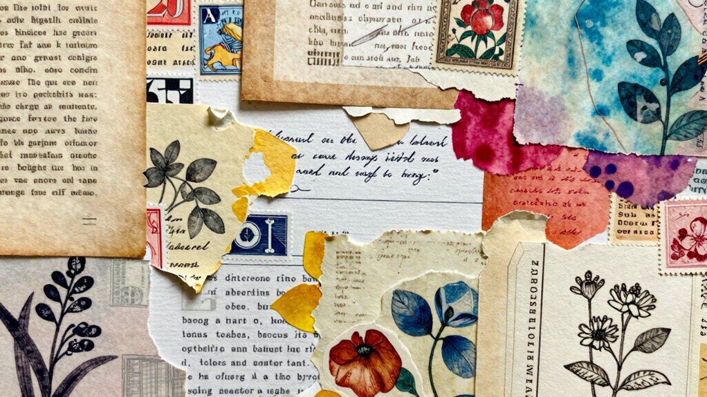 vintage paper collage art