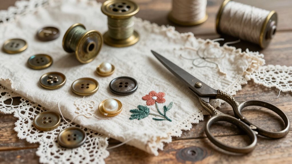 vintage textiles and notions