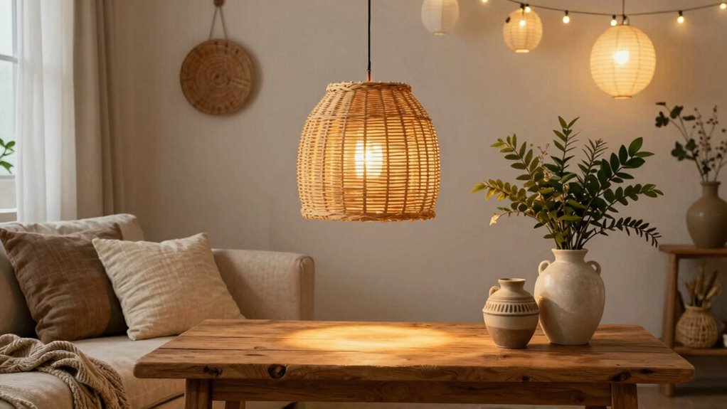 warm handcrafted lighting accents
