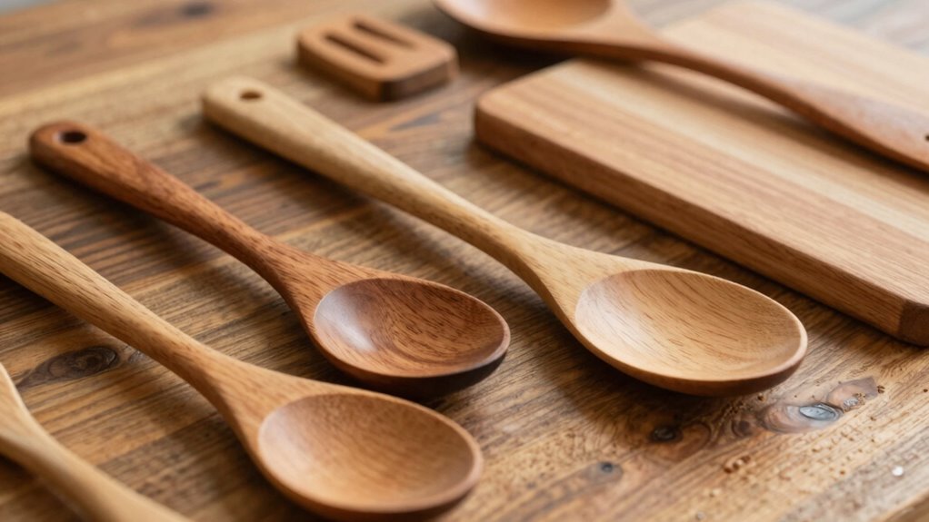 warm wooden kitchen accents