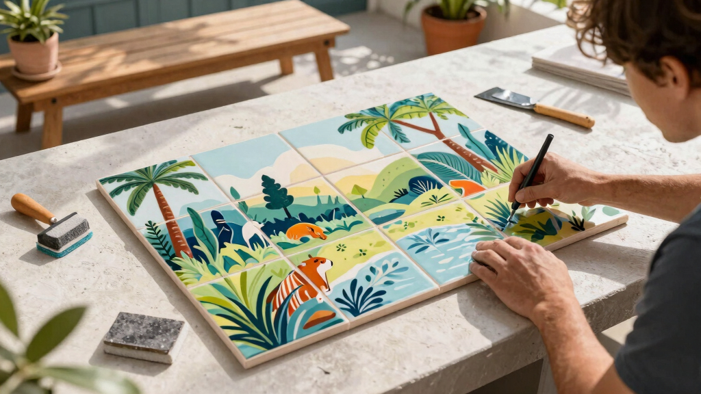 In Guadalajara, a Ceramic Tile Mural Mimics a Sun-Drenched Ecosystem