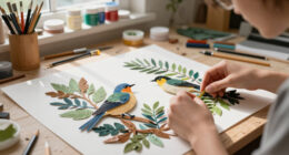 Lifelike Birds Emerge From Foliage In Painted Paper Reliefs By The Paper Ark