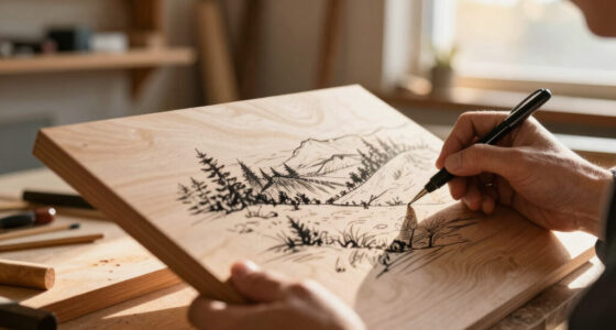 Uncanny Landscapes In Pen And Ink Span Wooden Panels By John Buck