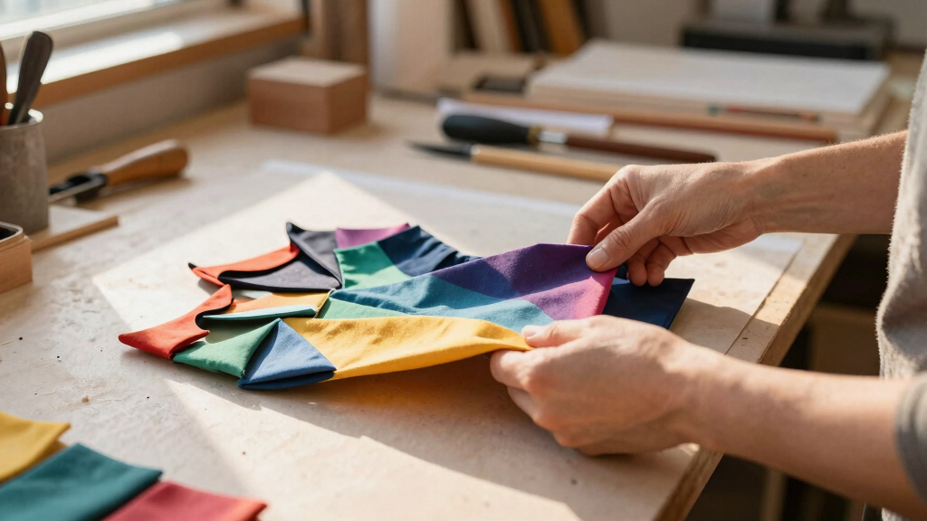 Vibrant Folded Canvases Form Garment-Like Sculptures by Susan Maddux