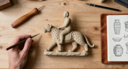 11,000-Year-old Sculpture Of Man Riding A Leopard Found In Turkey