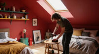 A Plain Attic Bedroom Is Now A “Little Jewel Box” After A Colorful Redo