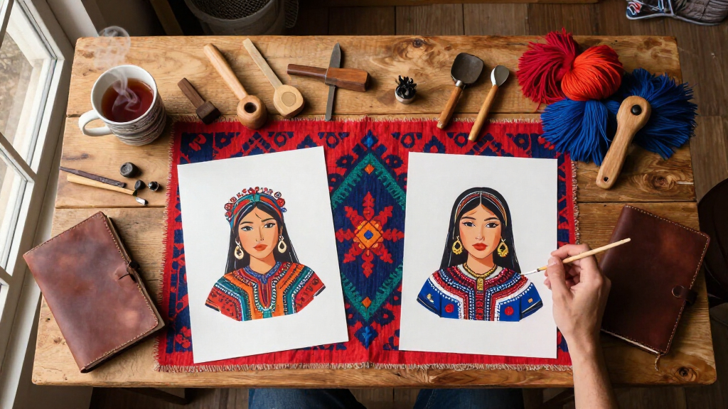 Karla Wong’s Folkloric Portraits Conjure Mysterious Portals To Another World