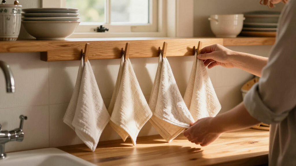 Build A Peg Rail That Lets Dish Towels Dry Separately