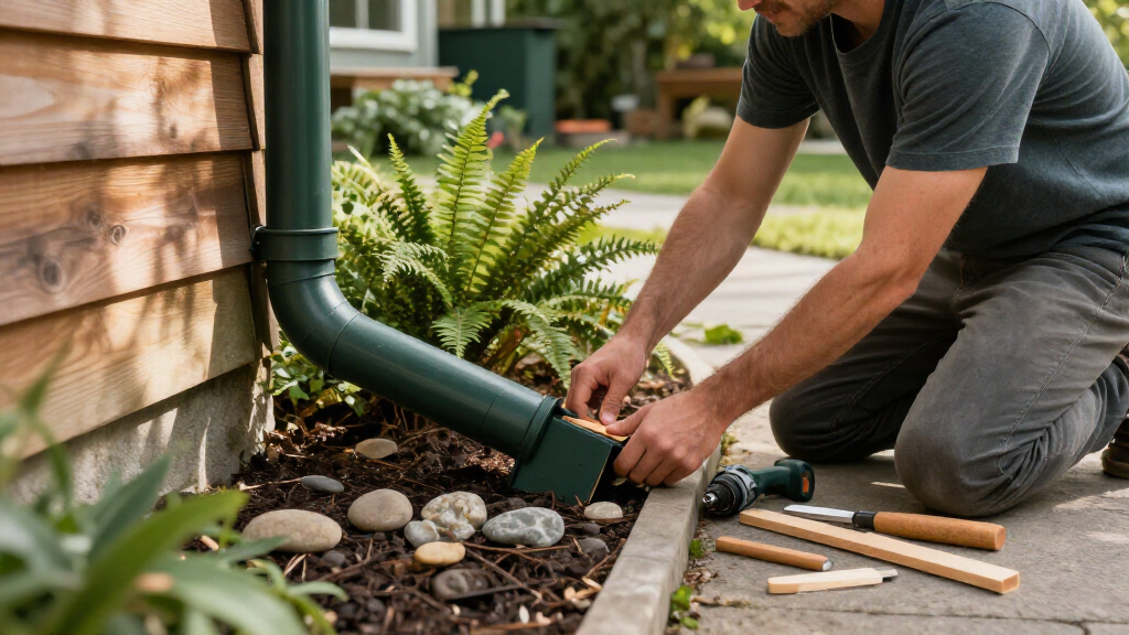 DIYers Hide Unsightly Downspouts With A Smart Design