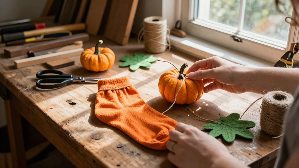 Don't Toss Your Old Socks: Use Them To Make Cute Pumpkins With This Easy DIY
