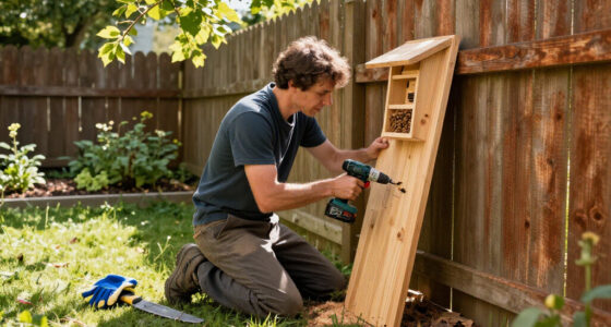 Gardener Uses An Extra Fence Board To Build A Home For Backyard Bees