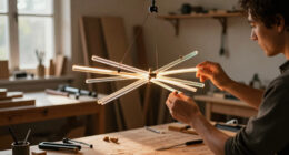 In ‘Aeolus,’ DRIFT Suspends Illuminated Glass Rods In A Sculpture Of The Wind