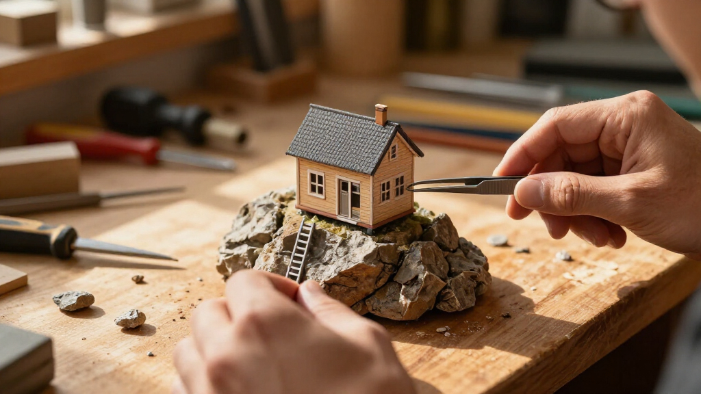 Precarious Dwellings Perch Atop Rocks In Simon Laveuve’s 1/35-Scale Miniatures