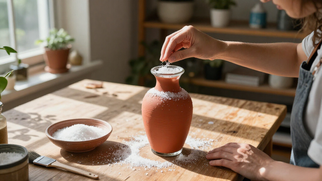 She Upcycles An Old Vase Into A Beautiful Home Decor Piece Using Epsom Salt