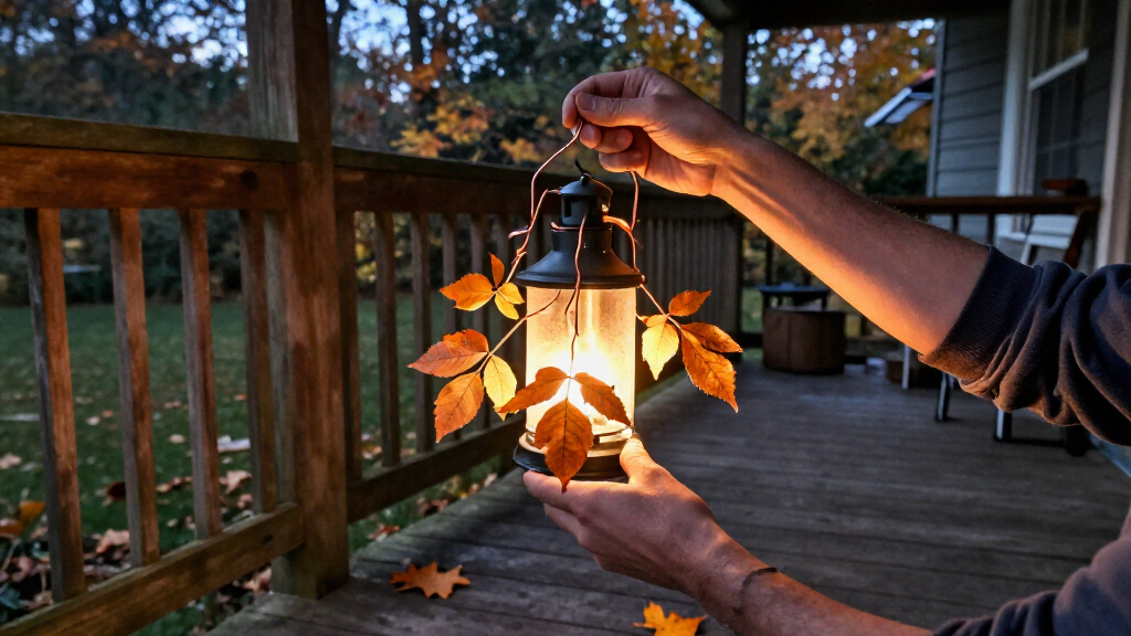 Transform Ordinary Pendant Lights Into Magical Fall Lanterns With An Impressive DIY