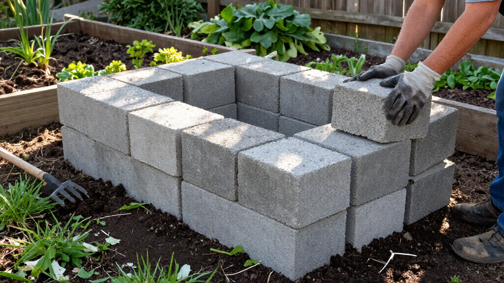 Use Concrete Blocks For A Durable Alternative To A Compost Bin