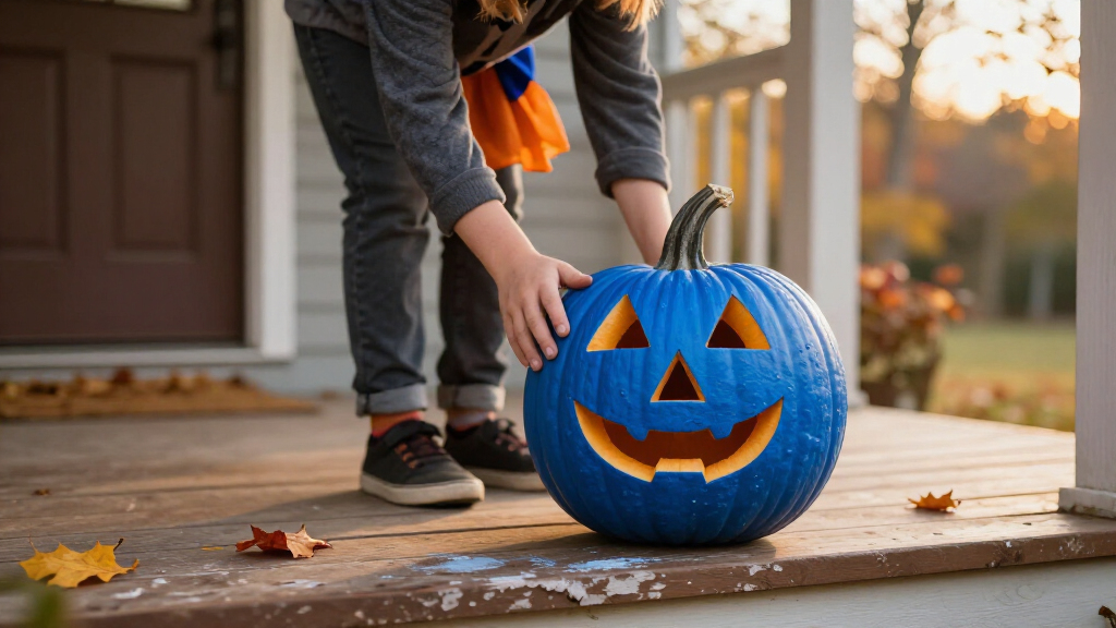 What Does A Blue Pumpkin On Someone's Porch Mean?